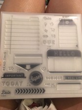 From the Notebook - S1607 CTMH Close To My Heart Acrylic Stamps set Tags Journal