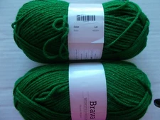 Knit Picks Brava Worsted yarn, Grass, lot of 2 (218 yds each)