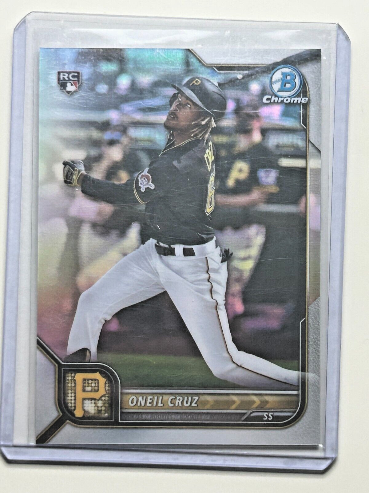2022 BOWMAN CHROME BASEBALL ONEIL CRUZ #45 ROOKIE REFRACTOR #’d /499 PIRATES RC