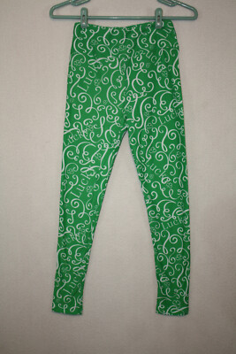 NWT LuLaRoe One Size OS Leggings St. Patrick's Bright Green Lucky Shamrocks 