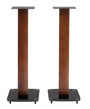 TransDeco 30 Inch Height Speaker Stand Glass/Solid Wood/Steel - NEW