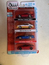 Auto World Deluxe 4 Pack Target Exclusive CAMARO, MUSTANG, FIREBIRD CORVETTE