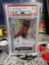 2022 Bowman Sterling Elly De La Cruz Prospect Auto Speckle Refractor /99 PSA 9