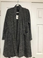 Agnes  Dora New Open Cardigan Women  s Small 4-6 Iron Grey