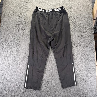 Puma Pant Mens XL Gray Polyester Track Straight Leg Performance