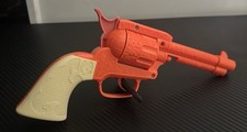 SDE Brand Wild West Cap Toy Gun Revolver Orange Plastic With Holster
