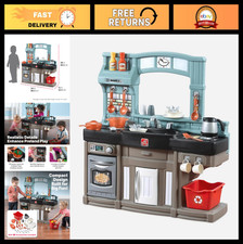 Kids Kitchen Playset - Indoor/Outdoor Interactive Kitchenette with Lights  Soun