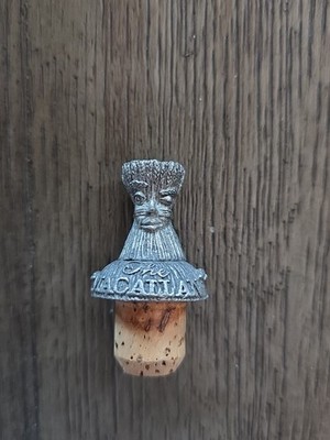 Macallan Scotch Whiskey Pewter Cork Figural Bottle Stopper Barley Metal RARE 