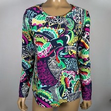 Jude Connally Women’s Size Small Made in USA Multicolor Abstract Long Sleeve Top