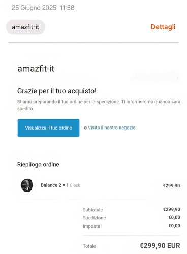AMAZFIT BALANCE 2 SMARTWATCH COME NUOVO ACQUISTATO AL DAY ONE ENTRA E LEGGI BENE - Photo 3 sur 3