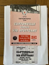 CLIFTONVILLE v VFB STUTTGART  Intertoto Cup  1st 1996/7.