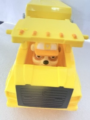 Spin Master PAW Patrol Rubble Toy Truck Yellow w/ Figure Ages 3-5 Preschool