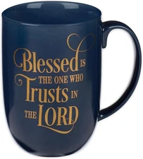 Christian Art Gifts Ceramic Large Coffee & Tea Mug for Men & Women: Blessed is t