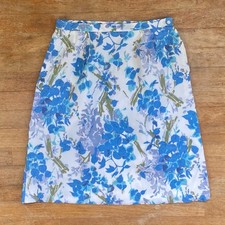 Vintage 60s Floral Skirt Size Small 27" Waist 1960s Handmade Lightweight