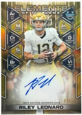 2024 Bowman Best Riley Leonard Elements of the Game Auto /50 Notre Dame