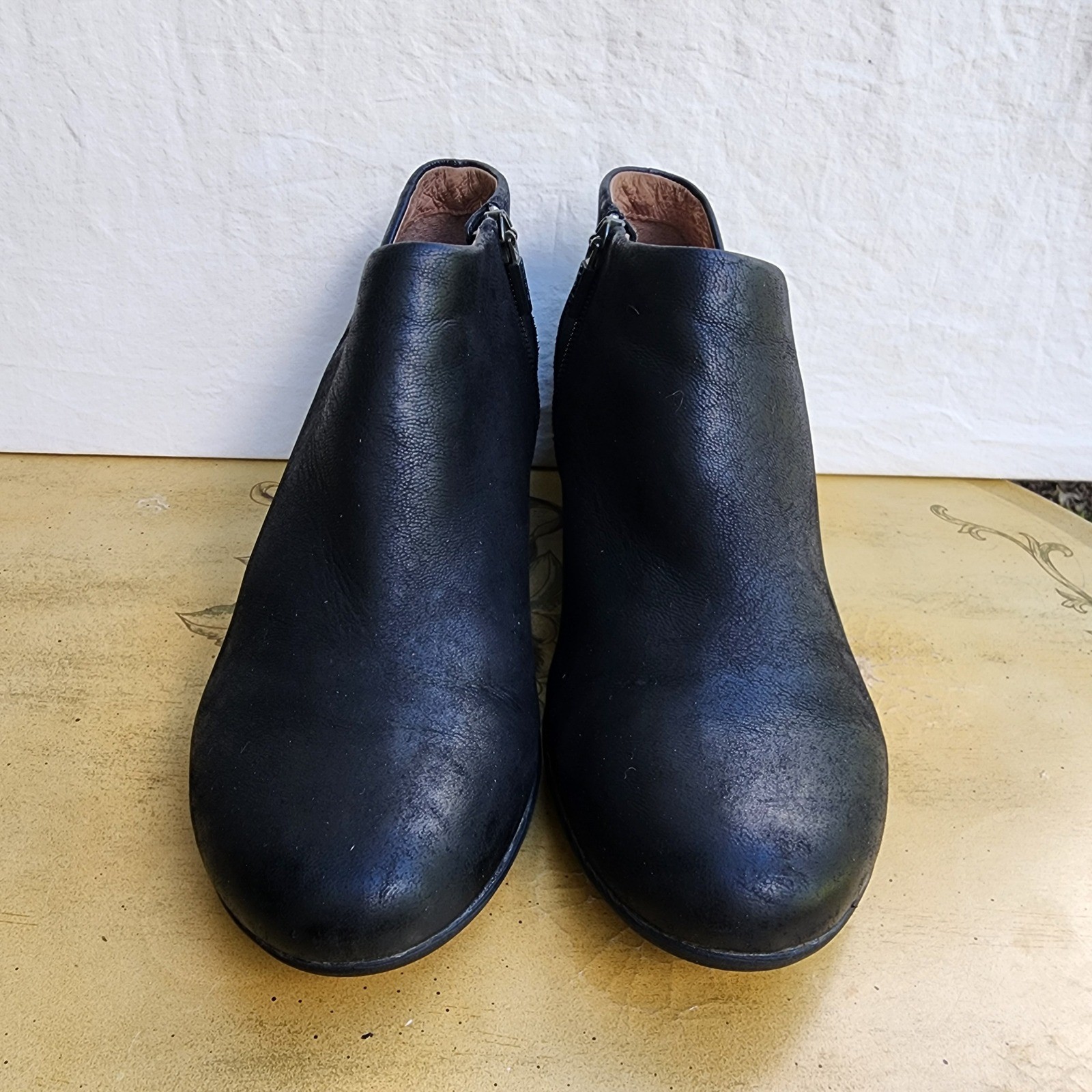 Dansko Raina EU 37 US 6.5 to 7 Black Leather Block Heel Ankle Boots Minimalist image 4