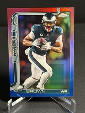 2025 Topps Chrome - AJ Brown - Red, White, &Blue Refractor - Philadelphia Eagles