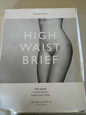 NEU UND VERPACKT John Lewis Firm Control High Waist Slip schwarz Large (14-16)