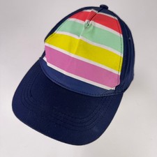 Gertex Baseball Cap Girls 4-6x Navy Multicolor Stripe Adjustable Hat