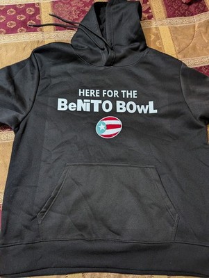 Bad Bunny Super Bowl Hoodie Double Sided Black Size Large NEW Free Shipping