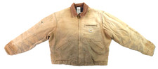 Y2K CARHARTT J01 USA Men's XL 48 Brown Blanket Lined Duck Detroit Jacket