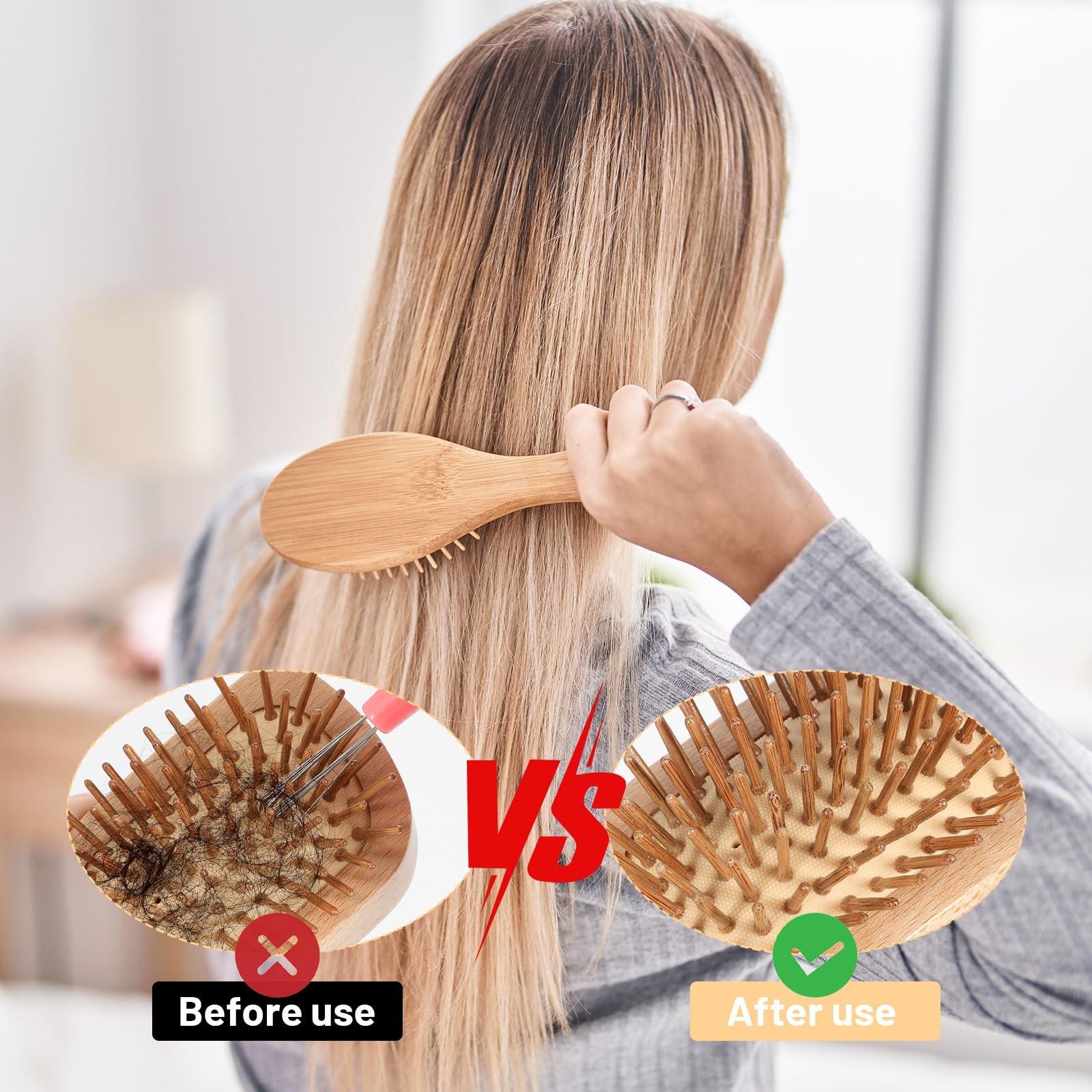 JJUNW 4 Pcs Hair Brush Cleaner Tool Set, Comb Cleaner Barber Brush, Maintenan...