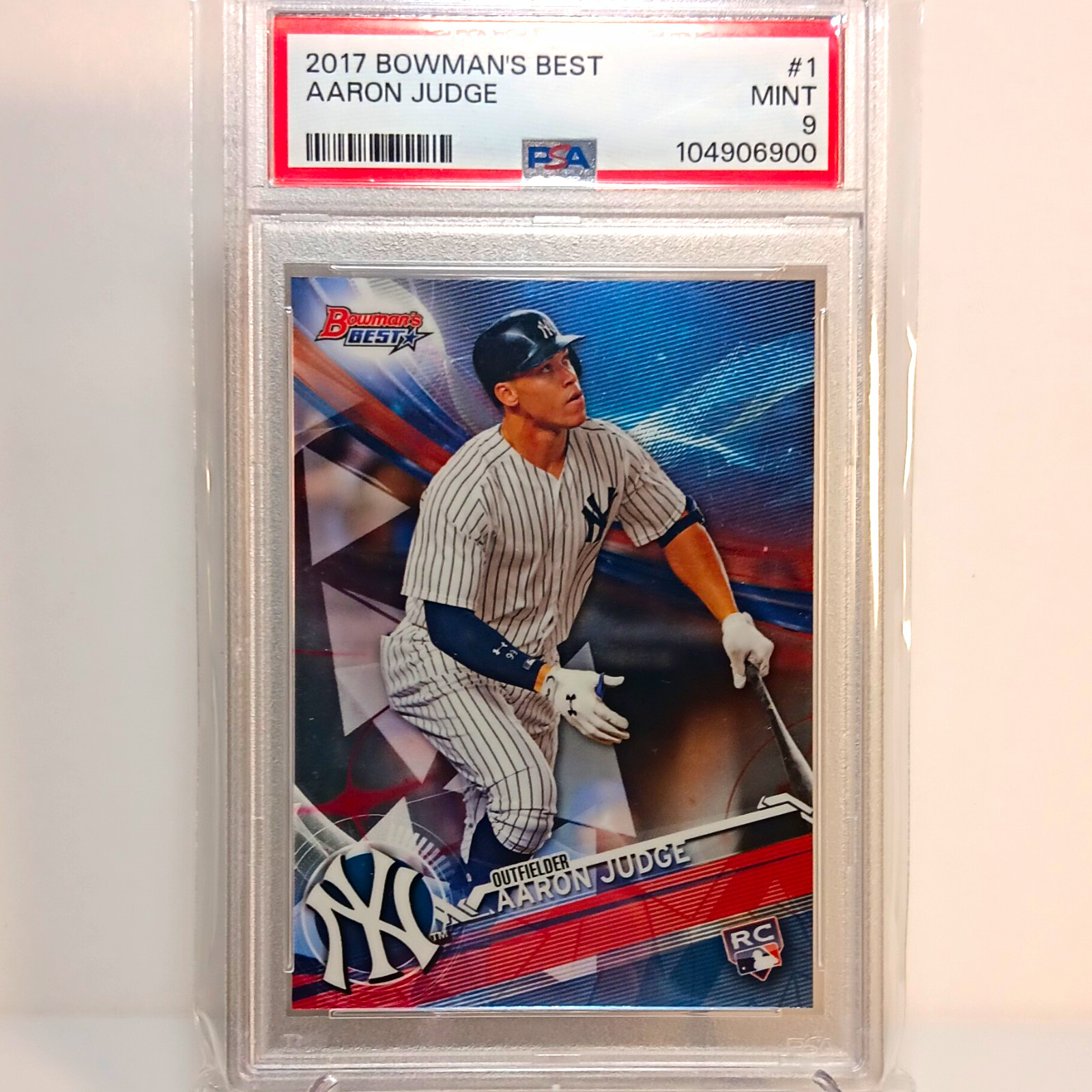 Topps 2017 Bowman's Best Aaron Judge New York Yankees RC Base Set #1 PSA 9