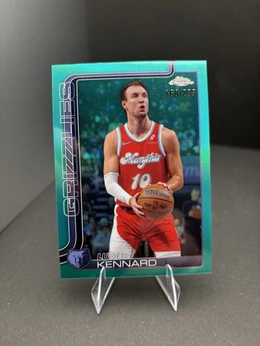 2025 Topps Chrome Basketball Aqua Refractor Luke Kennard #117