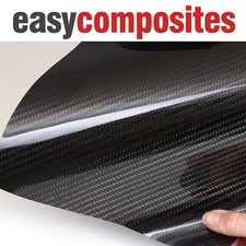 Genuine Flexible High Gloss Carbon Fibre Veneer Sheet 0.25mm - Made in the UK