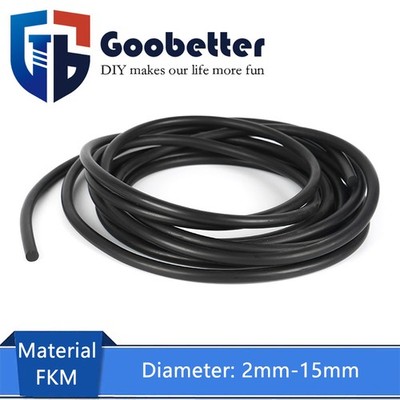 Fluorine Rubber Round Strip FKM Solid Strip Black/Green Diameter 2mm 2.5mm-15mm