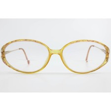 Safilo Emozioni 4015 Gold Honey Oval Eyeglass Frames Elasta 54-16-130 Italy