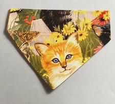 Over Collar Slide On Pet Dog Cat Bandana CUTE KITTY-CATS  XSMALL