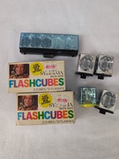 Vintage Sylvania Flashcubes Blue Dot Lot  Flash Bar Untested As Is