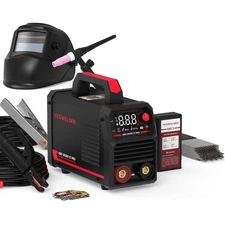 YESWELDER 205A Stick/TIG Welder 110V/220V w/Helmet, Gloves & Rods - Lift TIG