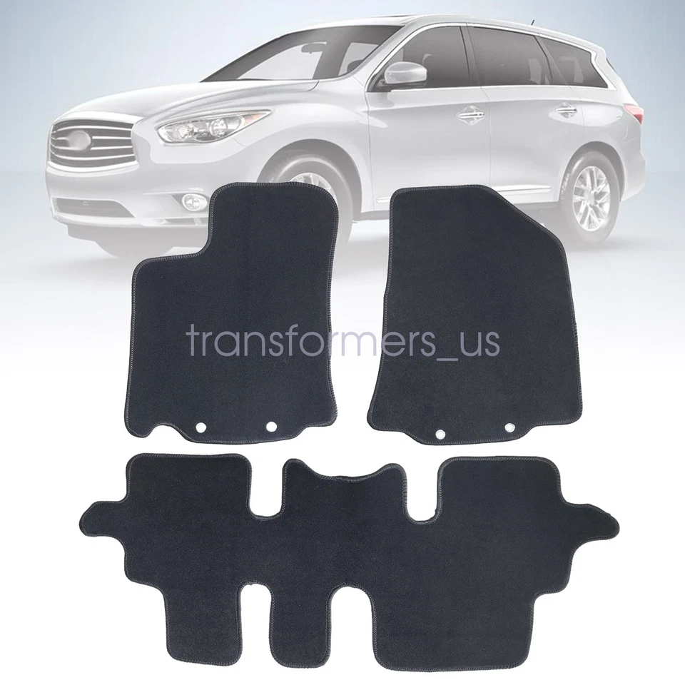 Alfombrillas de terciopelo delanteras-traseras de repuesto 2013-2020 para Infiniti QX60 JX35 Foto 2 de 4