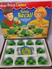 Vintage Fisher Price Games Turtle Recall 1994 Memory Game; Complete