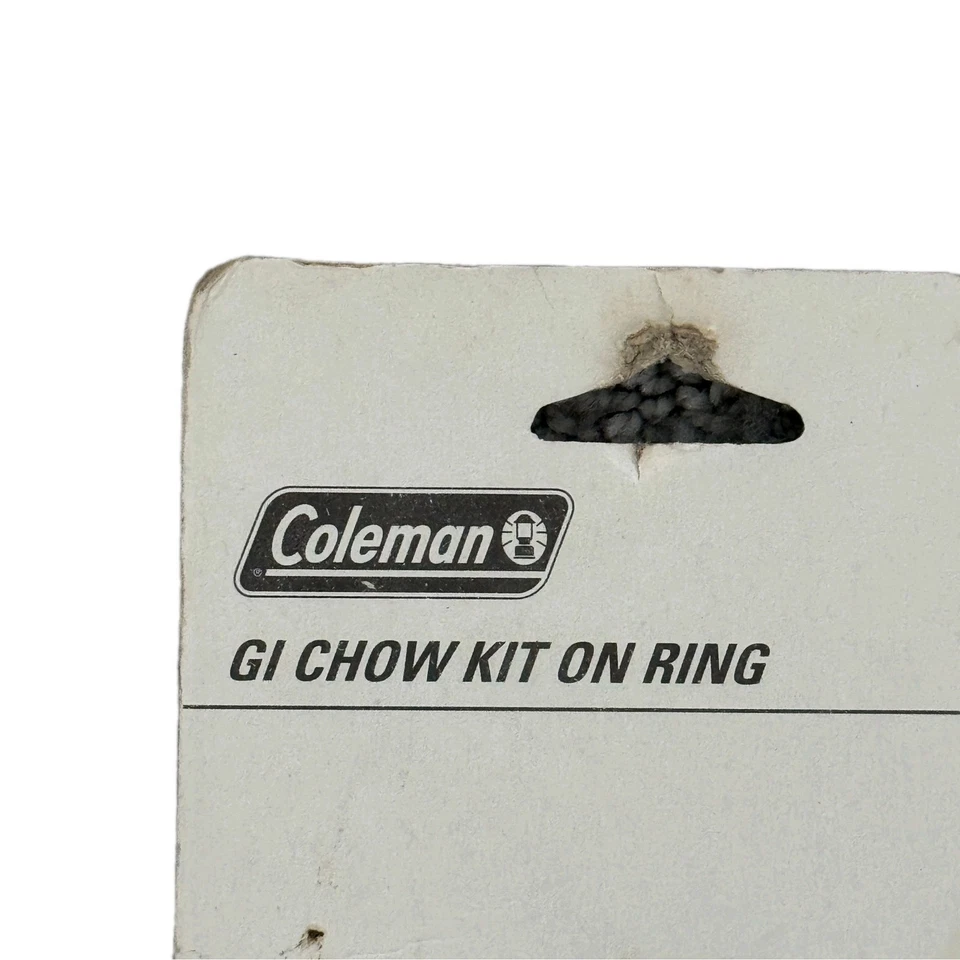 Juego de utensilios vintage Coleman GI Chow Kit 805-505T horquilla de camping cuchillo cuchara nuevo de stock Foto 4 de 4