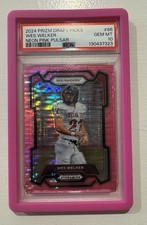 2024 Panini Prizm Draft Picks - Wes Welker #86 Neon Pink Pulsar Prizm /15 PSA 10
