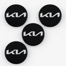 4 x Set of Kia Black Glossy Wheel Center Hub Caps 59 mm