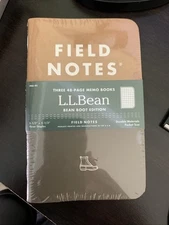 Field Notes 'L.L.Bean' SEALED 3-Pack Memo Notebooks FNLL-02