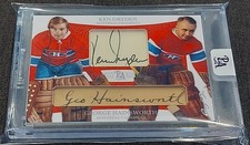 1/1 KEN DRYDEN & GEORGE HAINSWORTH DUAL AUTO Montreal Card *PRICELESS AUTHENTIC