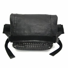 Bottega Veneta Perforated 578540 Leather Belt Bag Black Used