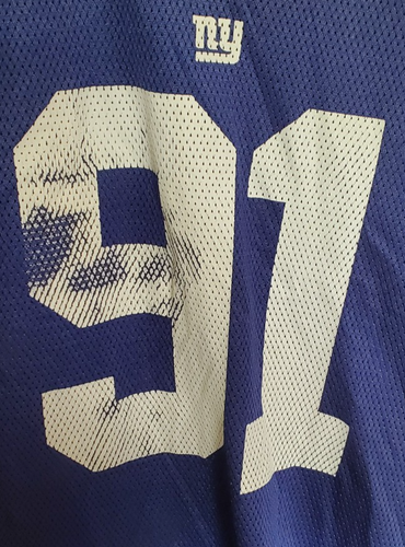 New York Giants Justin Tuck #91 Vintage Blue Reebok Jersey Size 2XL - Picture 3 of 8
