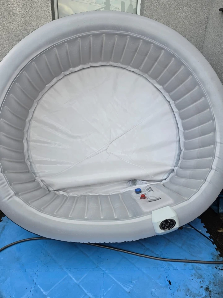 Arebos SANTORINI aufblasbarer Whirlpool 208cm 6-7 Sitze LED Heizung Pumpe - Bild 2 von 4