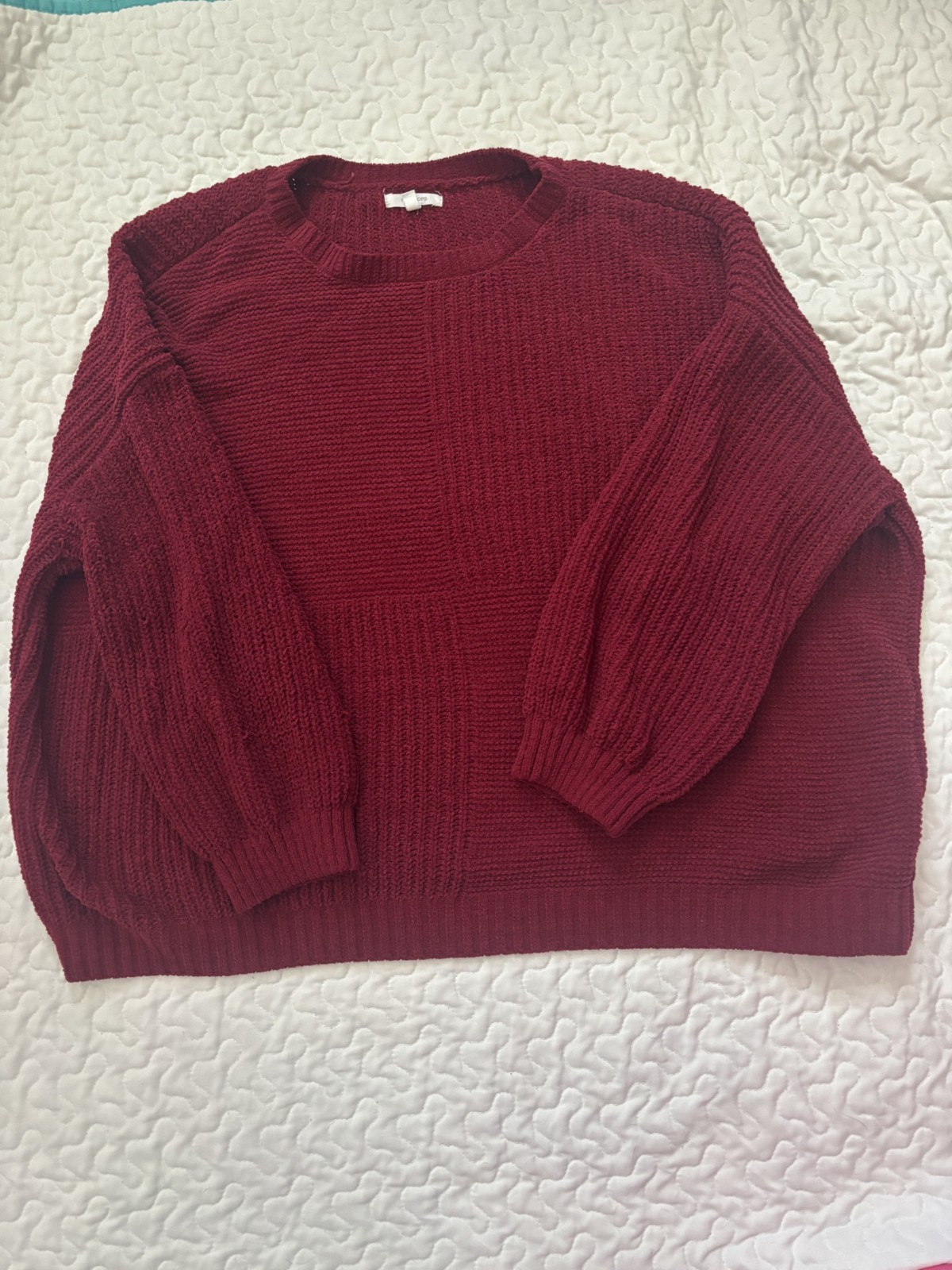 Maurice's Block Sweater Burgundy Size1X