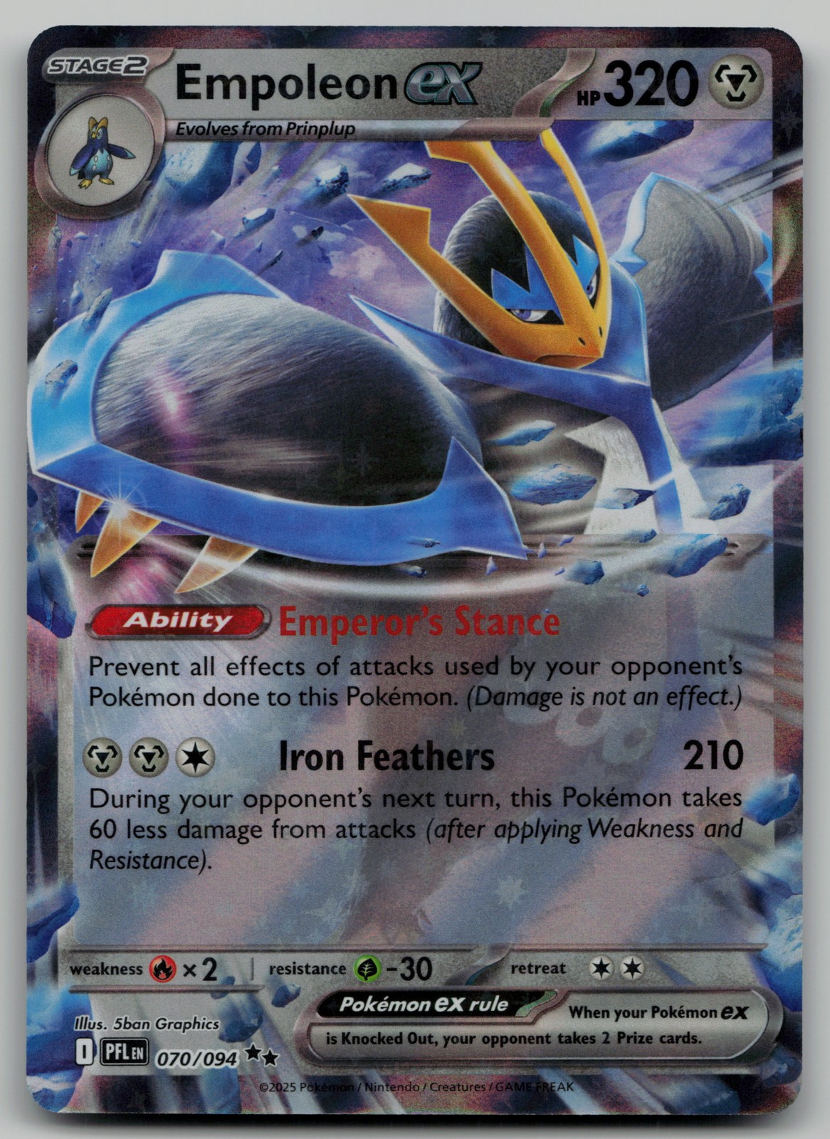 Empoleon ex - Double Rare ME02: Phantasmal Flames 070/094 NM