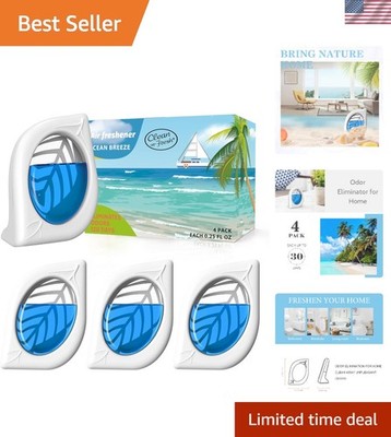 Long-Lasting Ocean Freshness: 4-Pack Air Deodorizer for Bedrooms, Closets & Pets