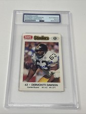 Dermontti Dawson PSA DNA Signed 1989 Steelers Police Rookie Autographed Card. rookie card picture