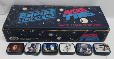 1980 STAR WARS Empire Strikes Back MICRO TINS Set 6 & STORE