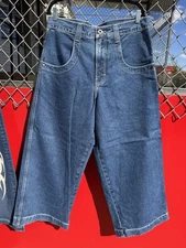 Jnco 101 Twin Cannon 26" Men's Dark Stone Blue Wide Leg Jeans Size 32